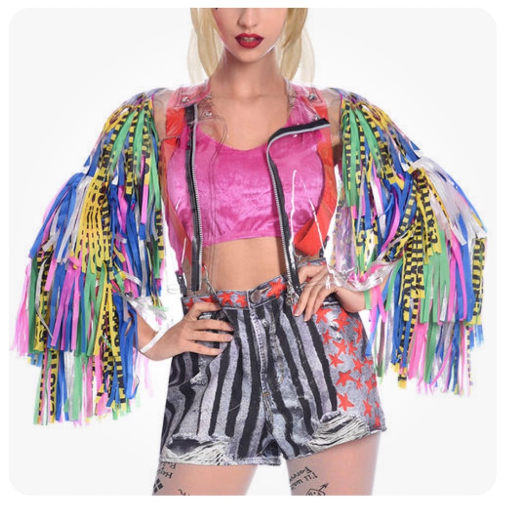 Women's DC Comics Birds of Prey Harley Quinn Costume. NEW, size: L, jacket only.